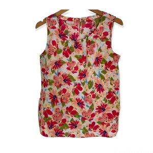 Talbots Floral Sleeveless Blouse Tank Top Small